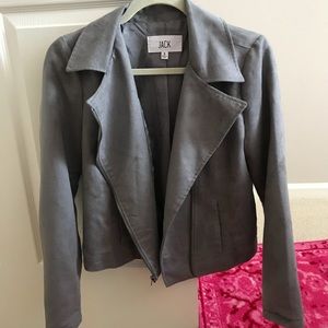 Grey suede Jack jacket size small